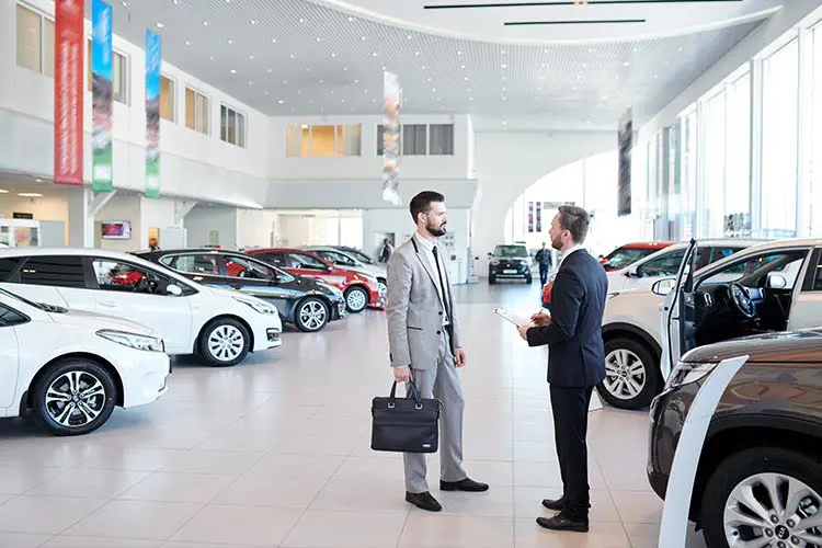 An image of a car showroom for a car cctv blog