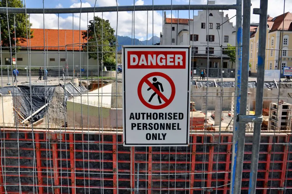 Construction site perimeter