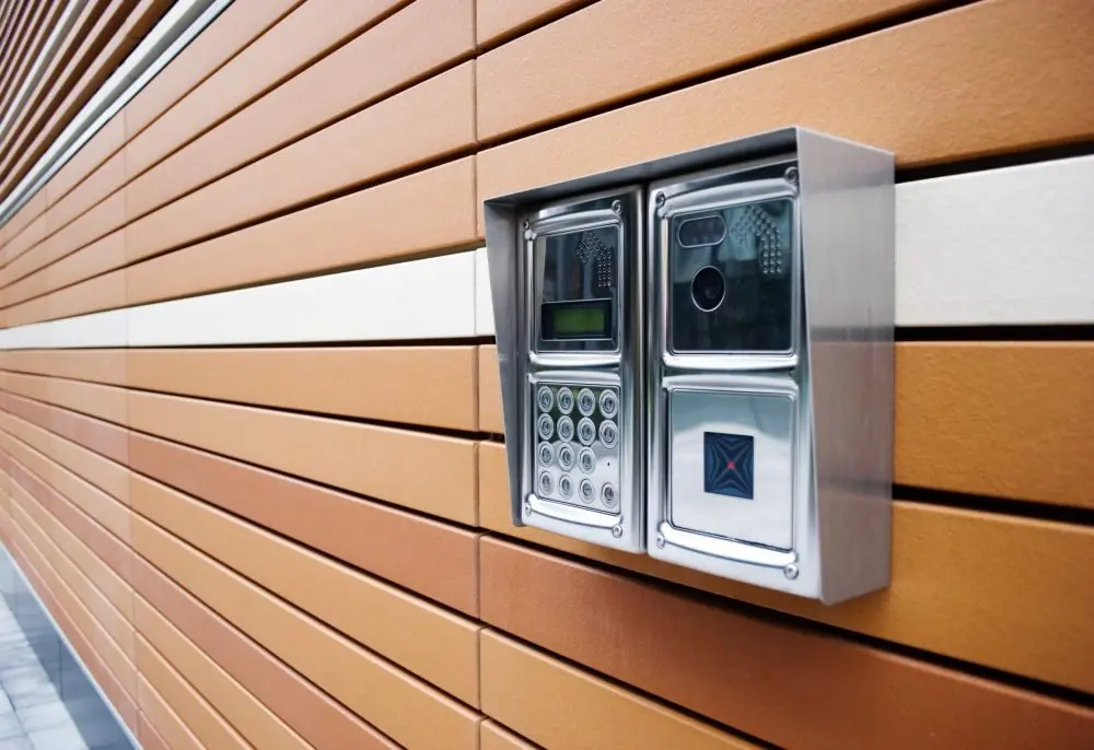Acceess control system restricting access to oarts of a warehouse