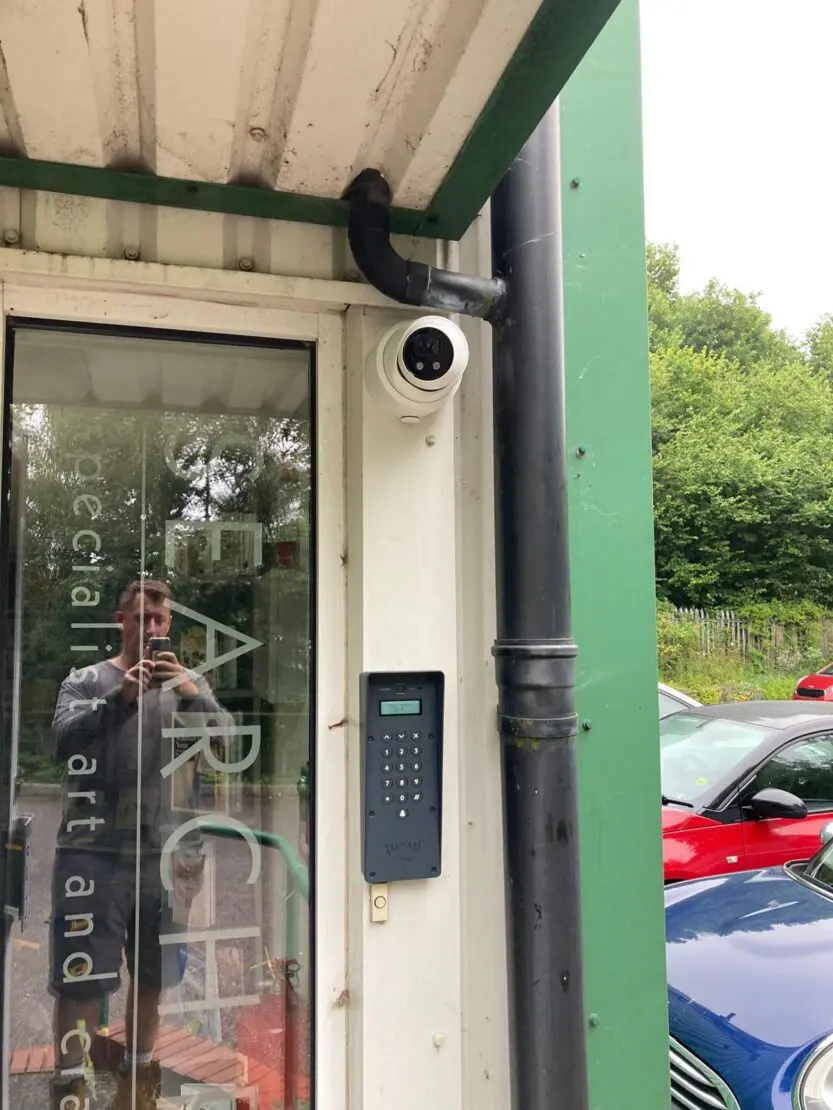 Hik CCTV camera and paxton door access devices