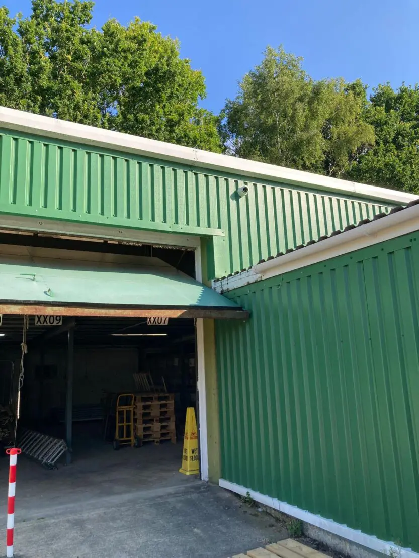 hikvison turret surveillance camera at warehousing company
