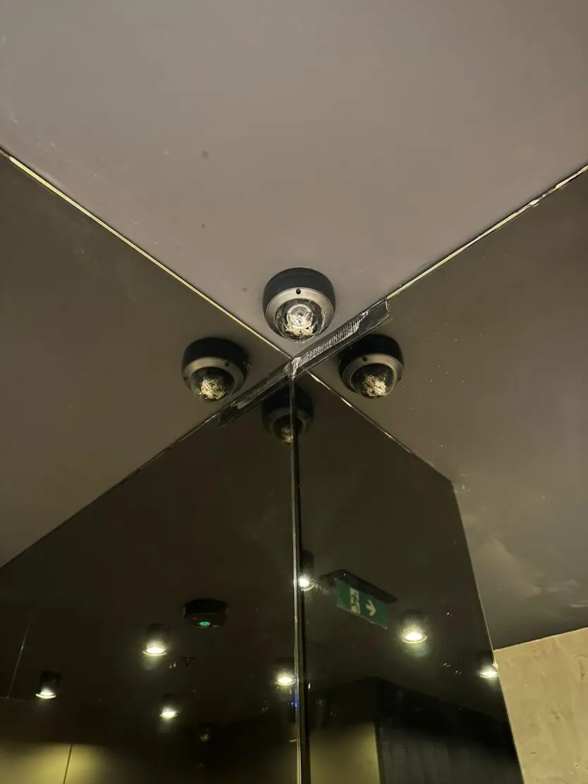 internal CCTV camera monitoring london restaurant