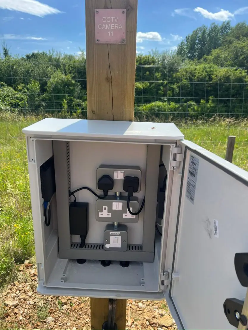 outdoor CCTV power and connection enclosure