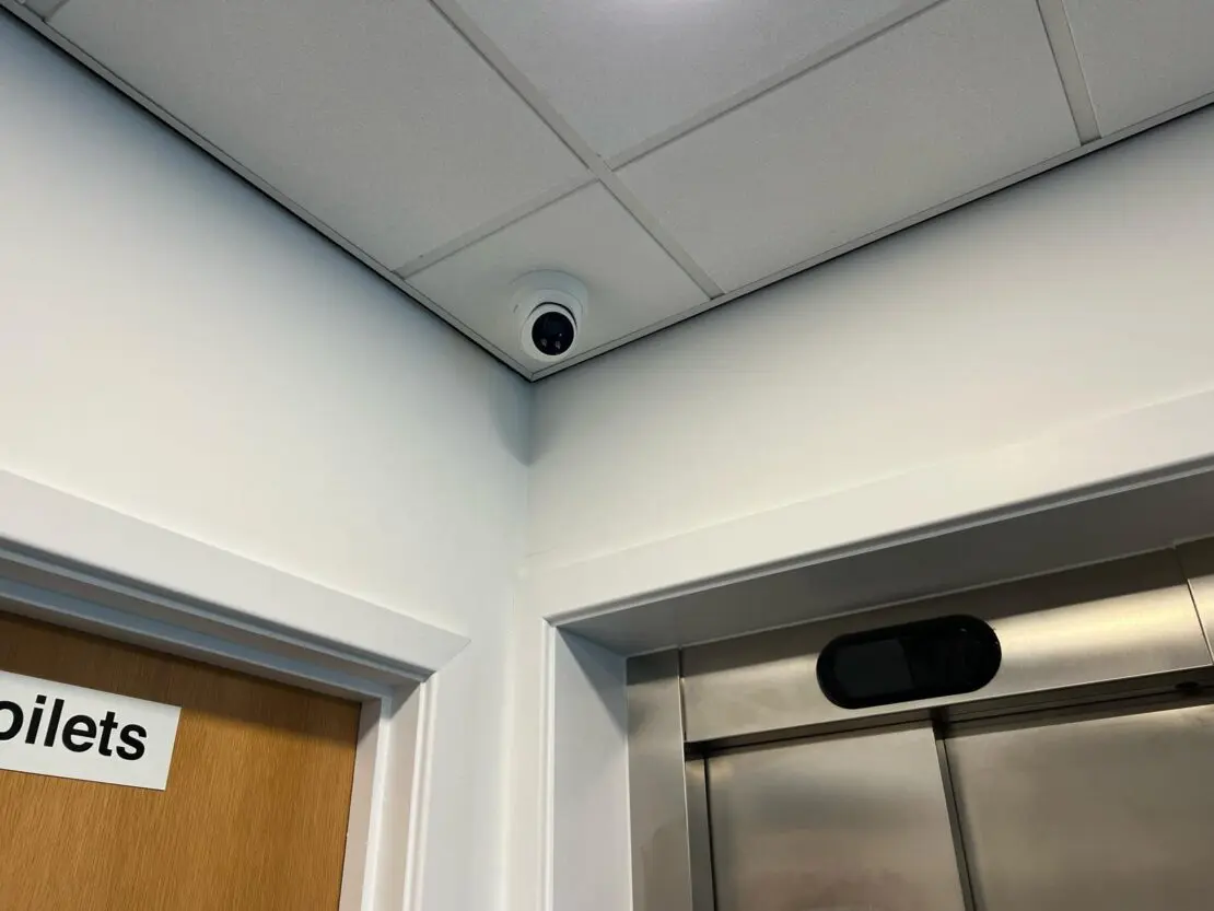 turret CCTV camera inside manufacturing business