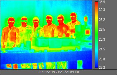 An image of a temperature screening and thermal imaging system